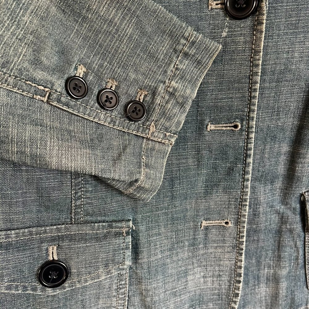 Classic Denim Blazer // Talbots Women's Size 10P - Picture 2 of 5